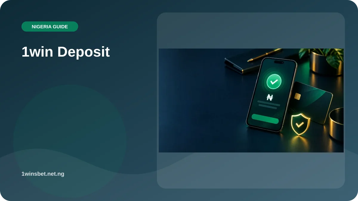 1win Deposit illustration