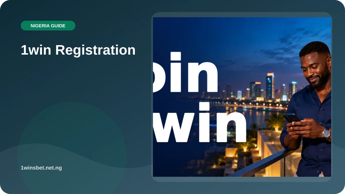 1win Registration illustration